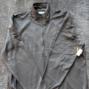 NEW Eddie Bauer Men's 1/4 Zip Fleece Lined Pullover Black Size XL NWT